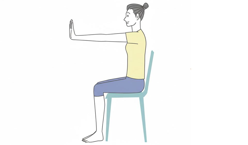 腕と首の連動ストレッチ